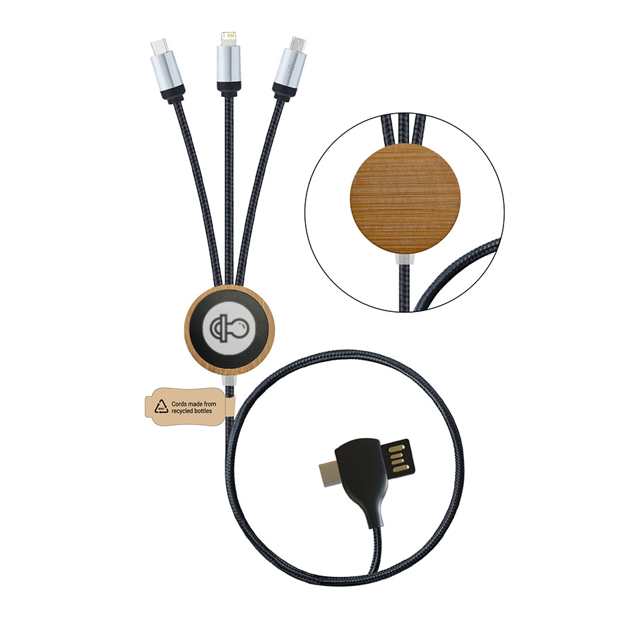 C24 Bamboo - 3 in 1 multi charging cable